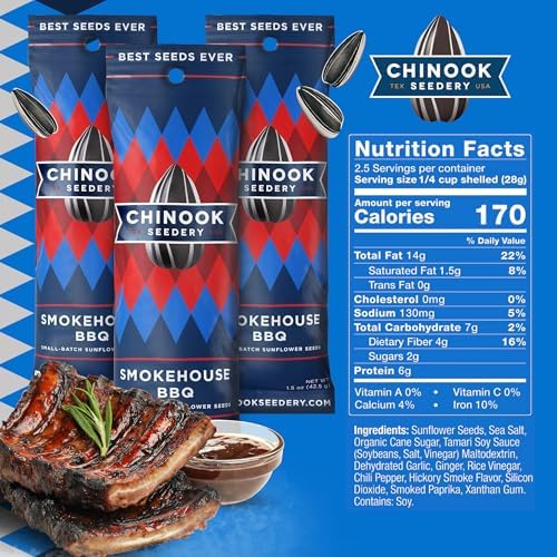 Chinook Seedery Sunflower Seeds to Eat - Smokehouse BBQ - 1.5 oz, 36 Pack - Image 2