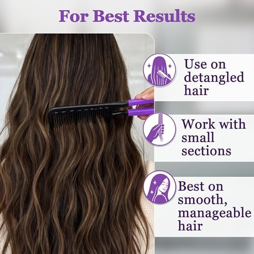 HerStyler Hair Straightening Comb for Flat Iron - Easy Styling & Parting - Image 5
