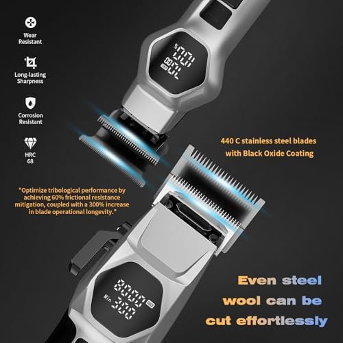 ANGFAN Hair Clippers for Men 8000RPM Brushless Motor 440C Steel Blades - Image 3