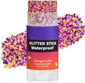 Halloween Purple Orange Hair Glitter Stick,Orange and Purple Body Face Glitter Hair Accessories,Waterproof Cosplay Chunky Glitter Makeup Sequins Body Paint by PaminifyBeautyMakeup