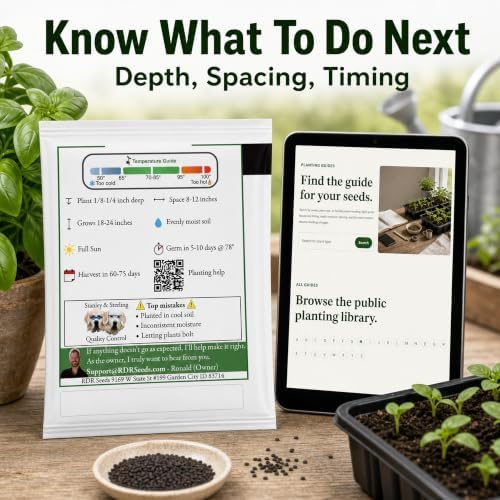 2000 Genovese Basil Seeds for Planting - Italian Sweet Basil for Pesto, Heirloom, Non-GMO, USA Grown by RDR Seeds - Image 6
