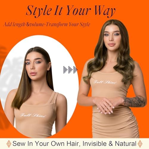 Full Shine Sew In Weft Hair Extensions Remy Human Hair 24 Inch 105g - Image 5