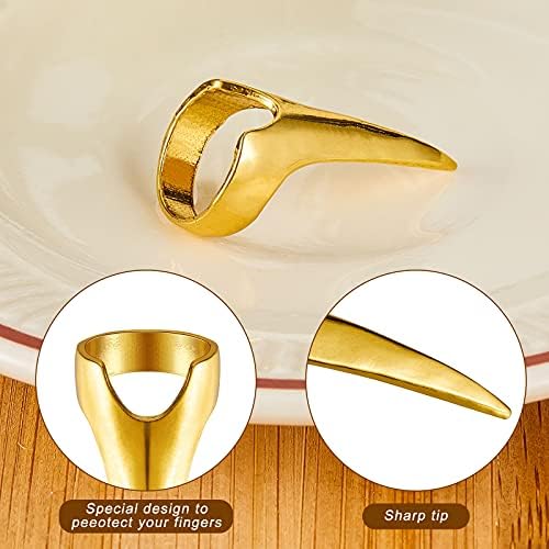 Hicarer 10 Pcs Stitch Braids Tool Metal Finger Rings Hair, Silver and Gold - Image 3