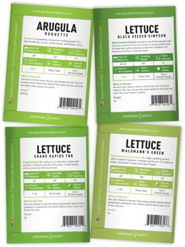 Gardeners Basics Leafy Greens Seeds for Planting, 8 Heirloom Varieties - Image 3