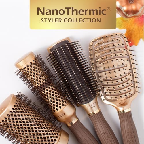 Olivia Garden Ceramic + Ion Nano Thermic Styler Hair Brush - Image 5