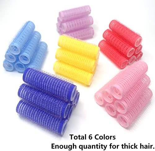 36PCS Self Grip Small Hair Curlers Heatless Roller Hair Curlers Pro Salon Hairdressing Curler DIY Curly Hairstyle Hair Rollers Tools Rat Tail Comb for Women Medium Short Hair(0.8 x 2.4 Inch) - Image 4