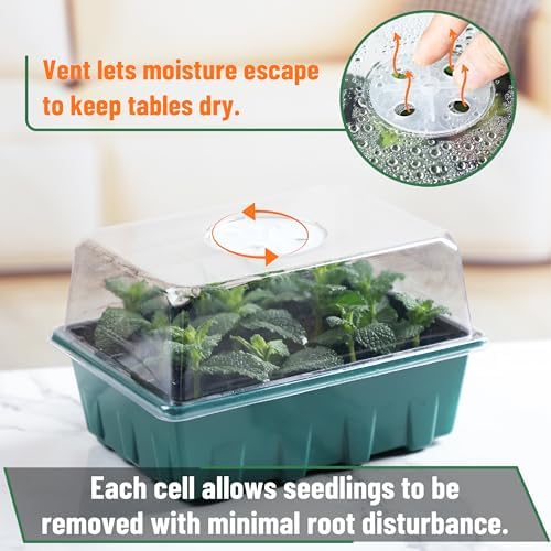 Mr. Pen- Seed Starter Tray Kits, 6.6"x4.6", 10 Set, Total 120 Cells - Image 4