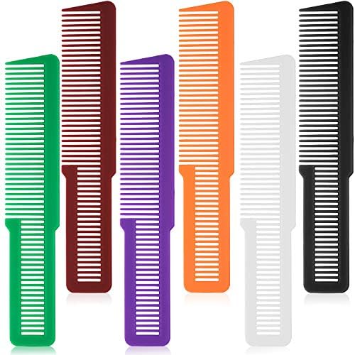 Patelai 6 Flat Top Styling Comb,Green, Purple, Orange, Red, White, Black by Patelai