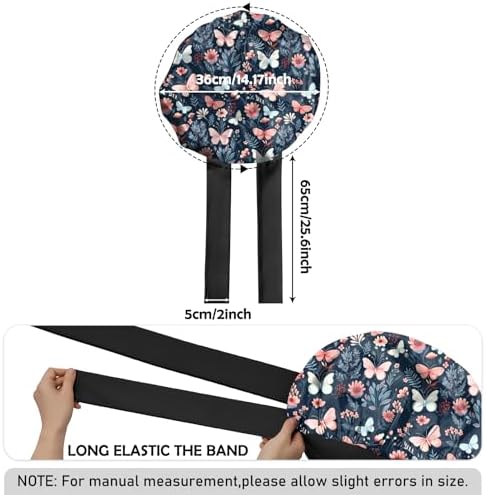 Satin Hair Braid Bonnet for Sleeping Double Layer Elastic Wide Soft Tie Band Hair Silk Lined Sleep Cap Women Girls - Image 2