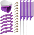 23 Pieces Hair Parting Tools Set, Hair Braiding Tool, Rat Tail Combs by Unknown