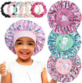 3pcs Satin Bonnets for Kids Sleeping, Cute Hair Bonnet with Scrunchies for Girls Curly Hair, A by Heniho