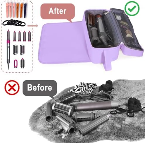 Hair Tools Travel Bag with Heat Resistant Mat Hair Styling Accessories Storage Case for Hair Dryer Flat Iron Straightener Curling Iron Haircare Accessories Travel Essentials for Women - Image 5