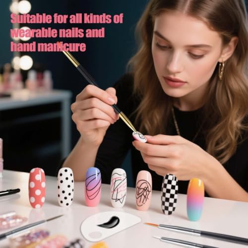 Artdone 32pcs Nail Art Brushes Tools Set Dotting Tools for Gel Polish - Image 6