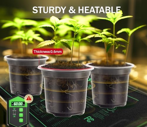 30 Pack Clear Nursery Plant Pots, 3.5/4/5 In with Drainage Holes, 20 Labels - Image 2
