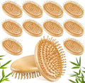 Weysat 12 Pack Bamboo Hair Brush Scalp Massager, Wooden Anti-Static Hairbrush Comb Bulk with Bamboo Bristles, Hair Care Tools for Self Care, Spa Gift Bags, Salon Supplies, Christmas Stocking Stuffer by Weysat