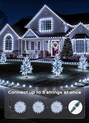 2 Pack 88FT 110 LED C9 Christmas Lights Outdoor White Christmas Lights - Image 5
