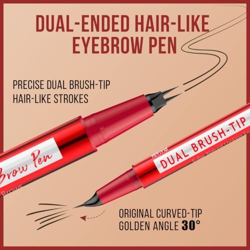 Vevivia 2-Pack Eyebrow Pen Set for Natural Hair-Like Brows, Light Brown - Image 3