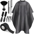 NICEMOVIC 10 in 1 Hair Cutting Barber Cape with Neck Duster Brush Barber Brush Neck Strips Hair Combs Hair Clips, Professional Barber Accessories Cleaning Supplies for Salon Haircut Styling (Stripe) by NICEMOVIC