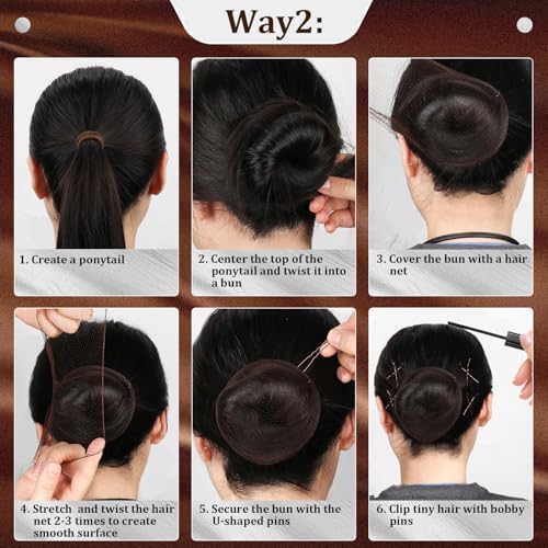 Dance Hair Accessories Kit: Invisible Hair Net, Hair Bobby Pins & Flyaway Tamer - For Professional Dance Competition (Ballet, Wedding, Flight Attendant, Work) - Image 3
