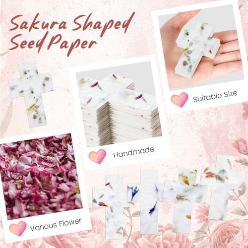 Dunzoom 50 Pcs Plantable Seed Paper Tags Wildflower,Cross - Image 6