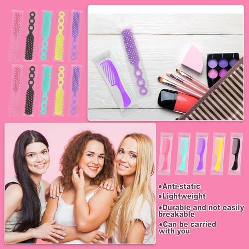 200 Hair Brush and Combs Bulk Individually Wrapped Disposable Hair Combs - Image 4