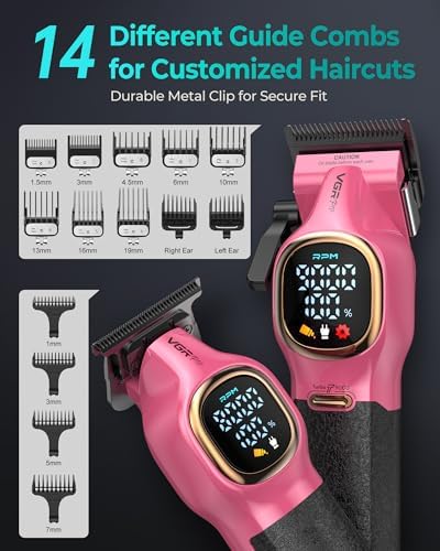 VGRPRO Professional Hair Clippers for Men, Cordless Clipper and Trimmer Set - Image 4