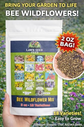 Bee Wildflower Seed Mix – (2oz) - Pollinator Flower Seeds for Bees – Nectar & Pollen Rich Blooms for Honey Bees. Friendly Flower Blend for Outdoor Gardens & Meadows! - Image 3