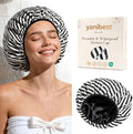 Yanibest Frizz Free Satin Lined Shower Cap with Soft Elastic Band by yanibest