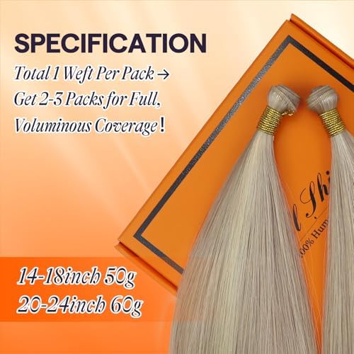 Full Shine Genius Weft Hair Extension Remy Human Hair for Women 16 Inch 50G - Image 4