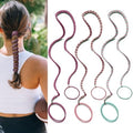 Hair Ties for Women Long Hair, 25" Elastic No Tangle Spiral Hair Ties Damage-Free Pony Tail Wraps for Thick Long Hair Motorcycle Hair Accessories for Sports- Bike Riding Swim Skiing- 3 Pack Colorful by Unknown