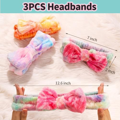 LEOBRO Spa Headband, 6pcs Makeup Headbands & Hair Ties, for Women Girls - Image 2