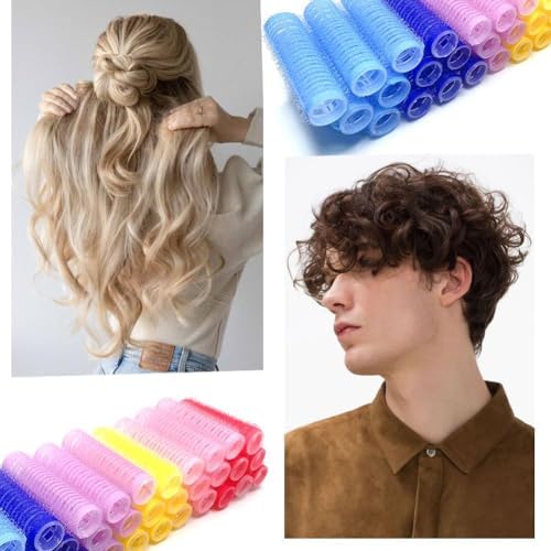 ZMD 18Pcs Self Grip Small Hair Curlers Rollers, Plastic Hair Curlers Heatless Salon Hairdressing Curlers DIY Curly Hair Accessories for Women Girls Short Thin Fine Hair (0.8 x 2.4 Inch) - Image 6
