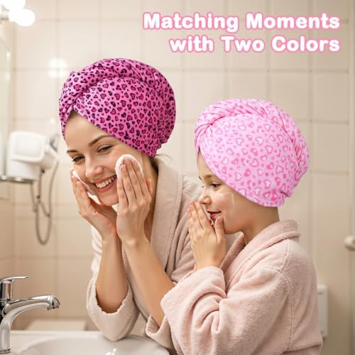 FIOBEE Microfiber Hair Towel Wrap for Kid Girls Rapid Drying Hair Turbans - Image 4