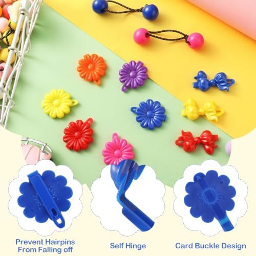 Giegxin 60 Pcs Girls Barrettes Hair Clips Ponytail Ties, ovely Style - Image 3
