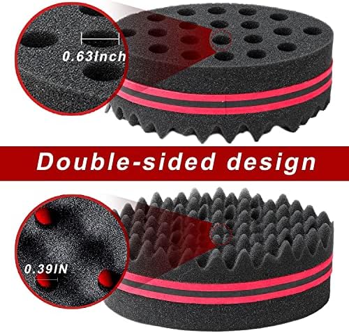 3Pcs Hair Styling Set for All - Curl Brush, Twist Sponge for Textured Hair with Metal Pick - Image 2