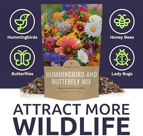 Bulk Wildflower Seeds Butterfly and Humming Bird Mix - 5 Pounds - Over 600,000 Open Pollinated Annual and Perennial Seeds - Image 6