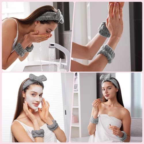 Ztomine Headbands for Women - Spa Headband and Wristband Set - Headband for Washing Face,Facial Mask,Makeup and Skin Care,Gifts for Women and Teen Girl Gifts Trendy Stuff - Image 3