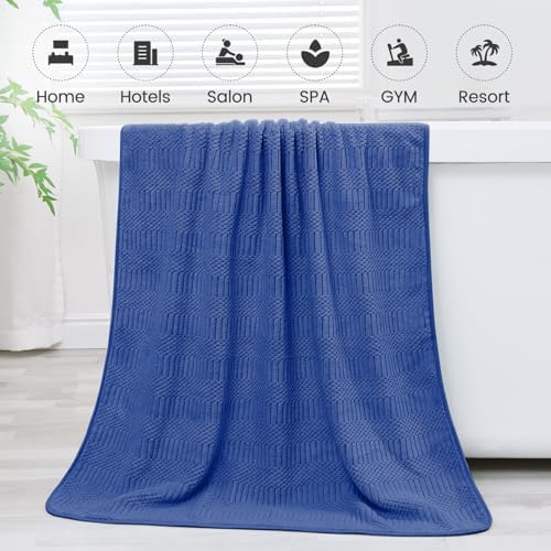 JML Microfiber Bath Towels, Navy, 30" x 60", 2 Pack - Image 5