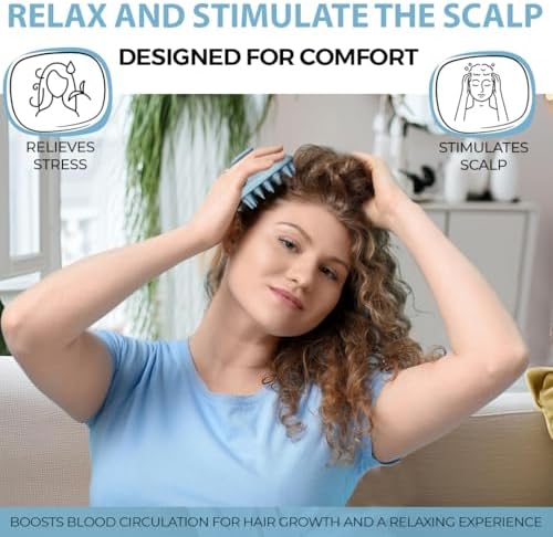 Fiora Naturals Scalp Massager Shampoo Brush, Silicone Scrubber, BPA Free - Image 6