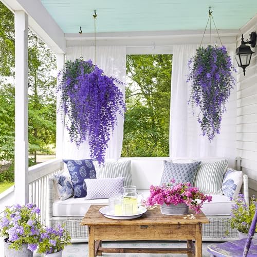 RECUTMS Artificial Plants Fake Eucalyptus Plants Faux Hanging Vines Outdoor - Image 6
