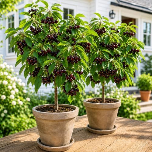 Black Cherry Plant Live for Planting, Sweet Cherry Fruit Tree, Fast Growing Sweet Fruit Tree in Home Garden, 6-12 Inch Tall, Quart Pot, Dormant in Winter - Image 6