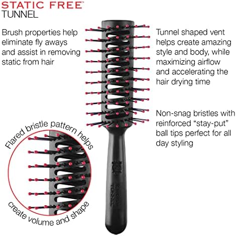 Cricket Static Free Tunnel Vented Hair Brush for Blow Drying and Styling - Ideal for Long, Short, Thick, Thin, Curly, Straight, Wavy, and All Hair Types - Image 2