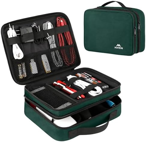 MATEIN Electronics Travel Organizer, Double Layers Charger Organizer Bag by MATEIN