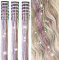 ZYXQZYX Hair Tinsel Kit Pack of 18 Pcs Hair Tinsel Clip in 19.6Inch Glitter Tinsel Hair Extensions Heat Resistant Clip in Hair Tinsel Sparkle Fairy Hair Accessories for Kids Girls Women (Colorful) by ZYXQZYX