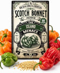 Scotch Bonnet Pepper Seeds, Caribbean Heirloom Hot Pepper Seeds for Planting, Full Sun Vegetable Garden Seeds, Fruity Intense Heat Peppers for Hot Sauce, Jerk Seasoning and Recipes by BraggableGardens