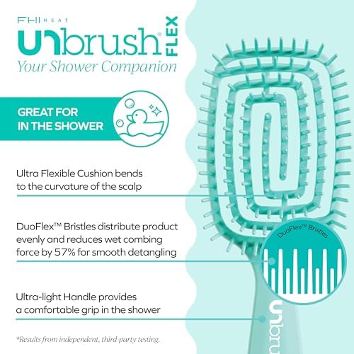 FHI Heat UNbrush Flex Detangling Brush - Ultra Flexible Hairbrush - Image 4