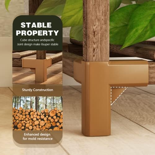 Bamworld Plant Stand Indoor Corner Plant Shelf Wood Plant Holder 13 Pots for Multiple Plants Home Decor for Gardening Gifts - Image 3