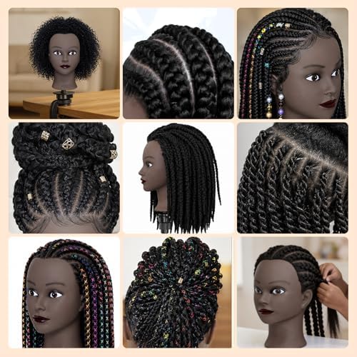 16" Mannequin Head with Hair for Hairdressing Training and Hair Styling - Image 7