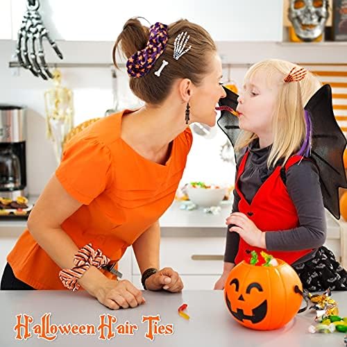 ASTARON 12 Halloween Hair Clips Scrunchies Accessories Set, Girls Dress Up - Image 3