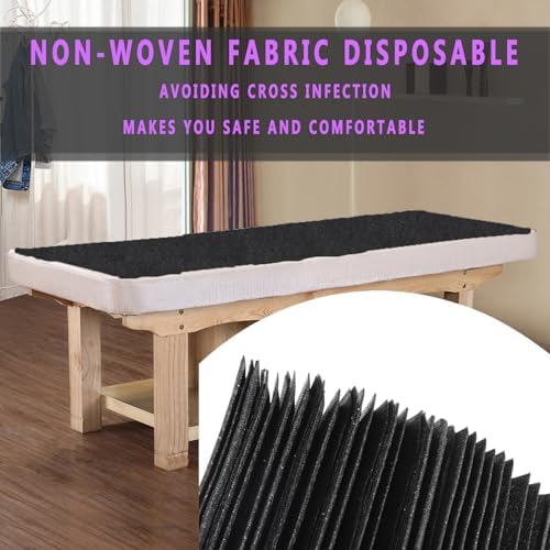 Disposable Bed Sheets 50 Pcs 31" x 71" Massage Table Sheets Non Woven Fabric SPA Bed Cover Breathable for Massage Beauty Tattoos（Black） - Image 7